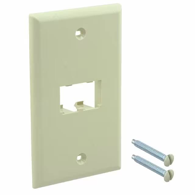 11-units min. Panduit Corporation  Faceplate Classic Series Single Gang Vertical Accepts (2) Mini-com Modules Plastic Electric Ivory - CFP2EI