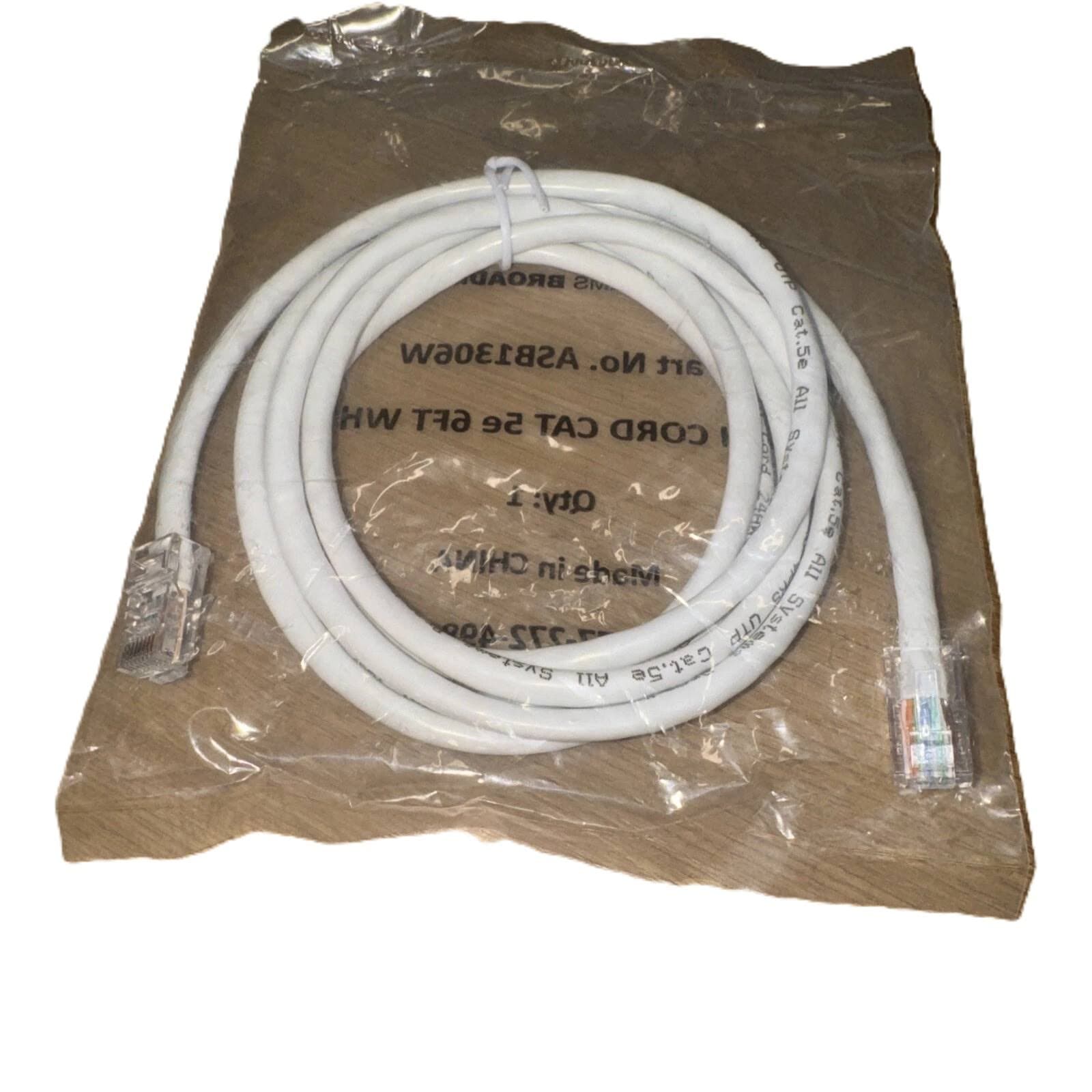 177-units min. Holland Electronics  Patchcord White 6 Feet - ASB1306W