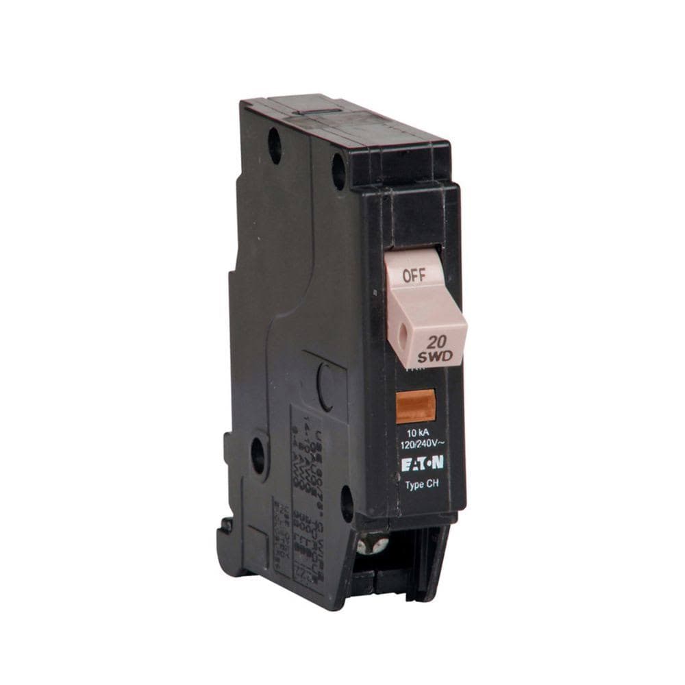 6-units min. Eaton  1 Pole 20 Amp Plug On Breaker - CHF120