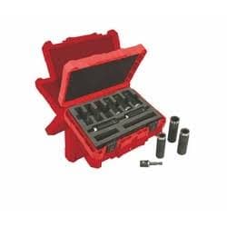 Milwaukee Tool 49-66-4484 - Shackwave 1/2" Dr Thin Wall Deep Impact Socket Set 9pc