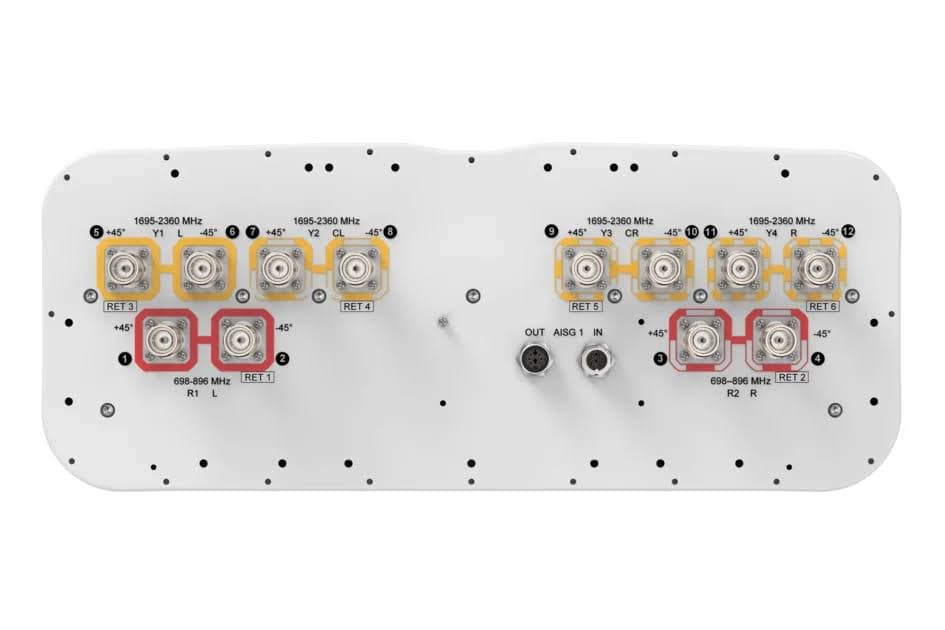 CommScope NNH4-65C-R6H4 - Commscope, Nnh4-65c-r6h4, 12-port Sector Antenna, 4x 698896 And 8x 16952360 Mhz, 65 Degree Hpbw, 6x Ret:, 12-port Sector Antenna, 4x 698896 And 8x 16952360 Mhz, 65 Degree Hpbw, 6x Ret: