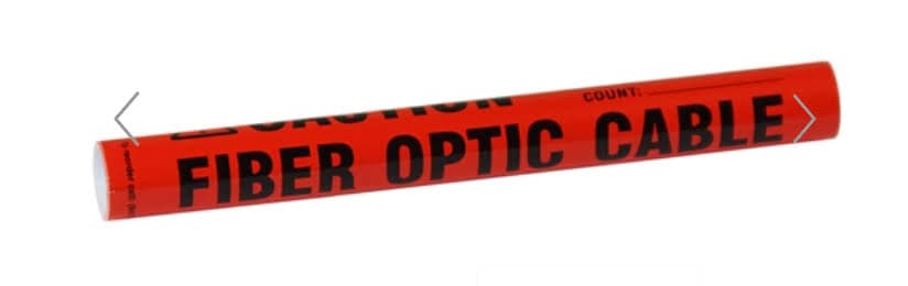 16-units min. Fiber Instrument Sales, Inc.  4" Long Wrap Around (black On Orange) - F10094F