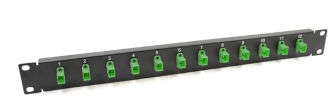 5-units min. Telect Inc  12 Port Panel Assembly With 12 Sc/apc Simplex Adapters For Asb Multimedia Premises Panel. This Panel Occupies One Panel Position. Angle Polish. - ASBMMB1024336