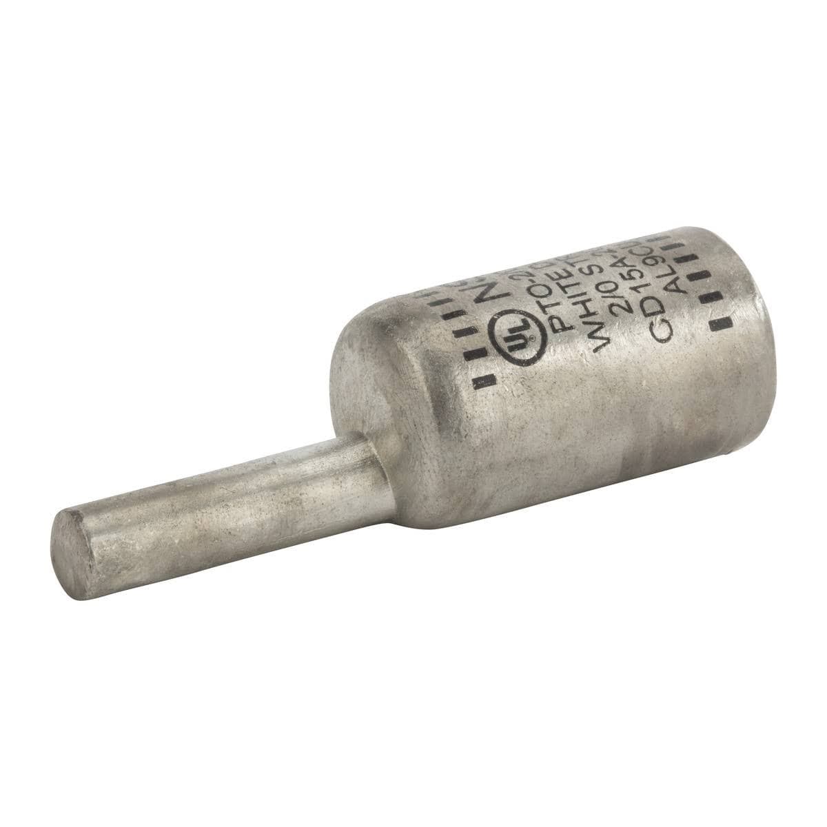 5-units min. NSI Industries  OFFSET ALUMINIUM, TIN PLATED PIN TERMINAL, 3/0 AWG WIRE SIZE, 1/0 AWG SOLID PIN - PTO-3/0