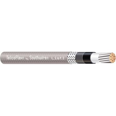 Southwire 56986401 - *TelcoFlex III Power Cable, #6 AWG, Gray