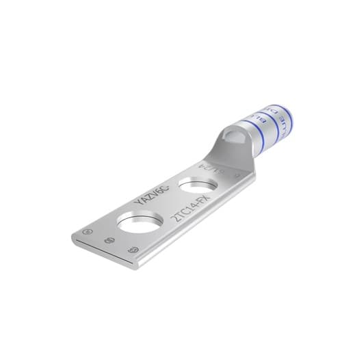 20-units min. Panduit Corporation  #6 Awg Flex Lug, W/insp Window, 2 Hole, 1/4" Stud, 5/8" Spac - LCDX614AL