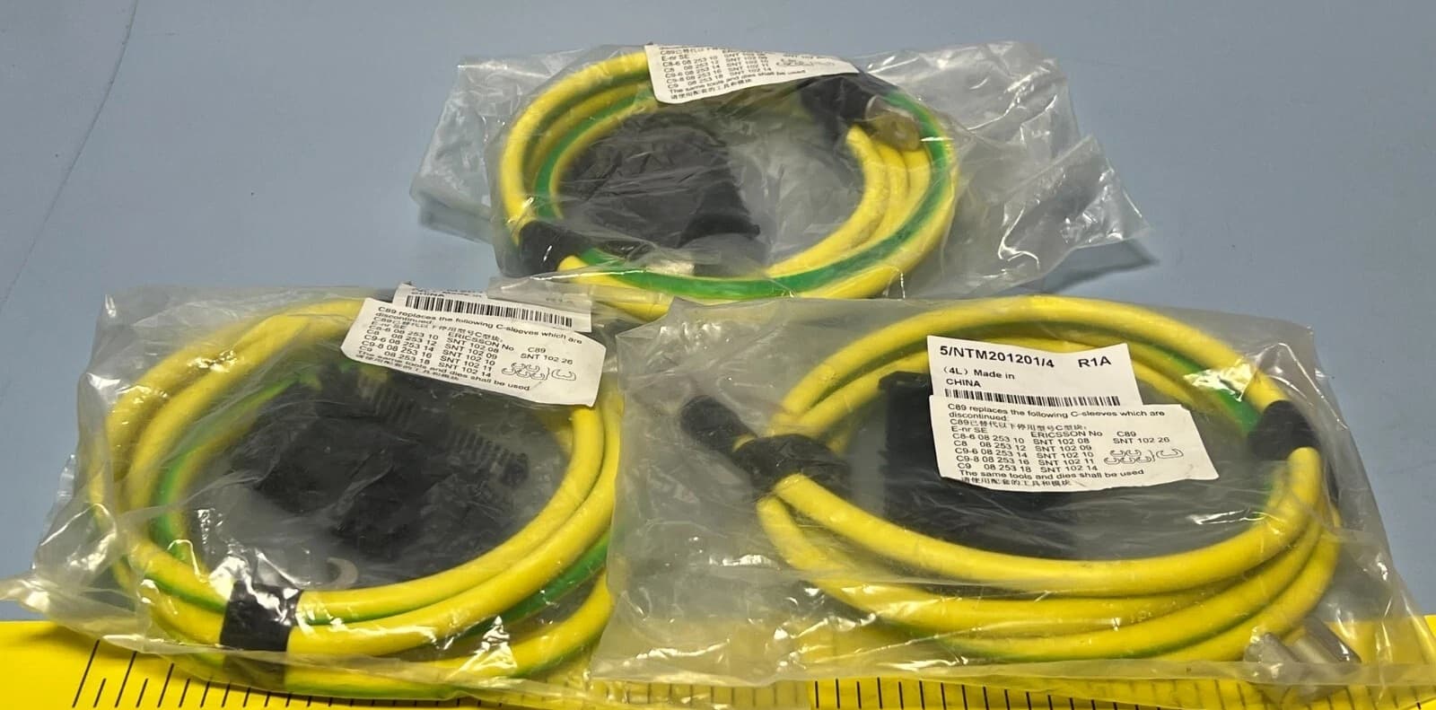 6-units min. Ericsson  Ground Cable Kit 1m 35mm2 Yellow Green - 5/NTM201201/4