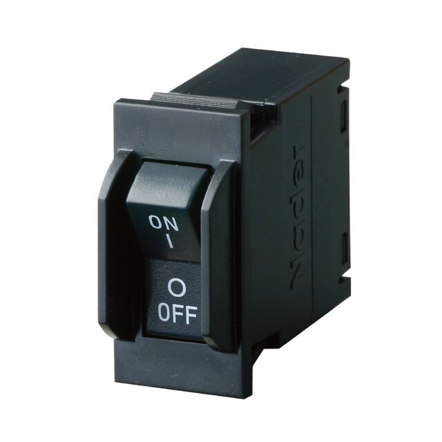 3-units min. Nader  Panel Mount Circuit Breaker, Rocker Actuator, Hydraulic Magnetic Circuit Breaker, 5 Amp, Dc Breaker, 1 Pole, Ul1077 - NDB330Z45-1QHY110R