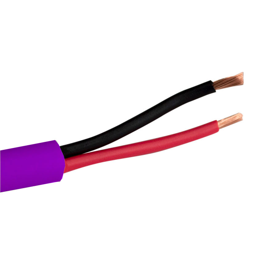 Structured Cable Products, Inc. 14/2OFC-LSZH-PUR - Speaker Cable- Low Smoke Zero Halogen- 2c/14 Awg 105 Strand Oxygen Free Copper, En50575 Dca-s1,d1,a1 Lszh Jkt- Purple- 500 Ft/152m Box
