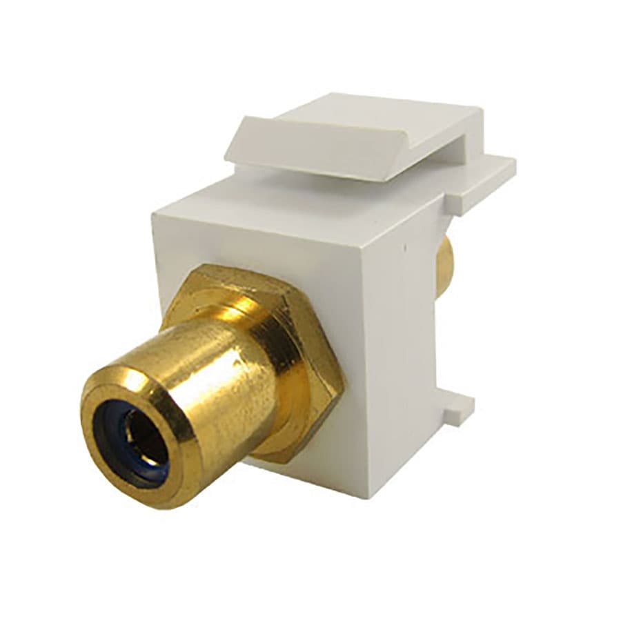 49-units min. Structured Cable Products, Inc.  Rca Snap In Module, Gold-plated- Blue/white  - 50 Ea/bag - 243BL-WT