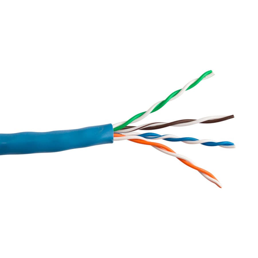 Structured Cable Products, Inc. HNCPRO-S-BL - Hncpro For Cat5e- Siamese- 2x Hdbaset Enhanced 350mhz 24 Awg Solid 4pr, Utp, Ansi/tia 568-c.2, Iso/iec 11801 Class D, Ul Cmr, Euroclass Eca, Sun Res Pvc Jkt- Blue- 305m/1000 Ft Spool