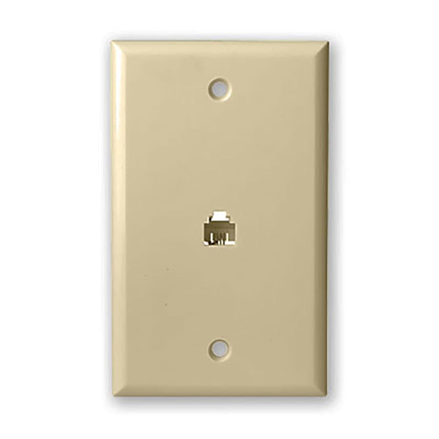 81-units min. Structured Cable Products, Inc.  4c Telephone Flush Mount - Wall Plate - Almond - 10 Ea/per Pack - 219-AL