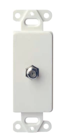 81-units min. Structured Cable Products, Inc.  Catv F-type Jack - Decorator Style Wall Plate & Insert, Ul- Almond - 10 Each/per Pack - 241D-AL