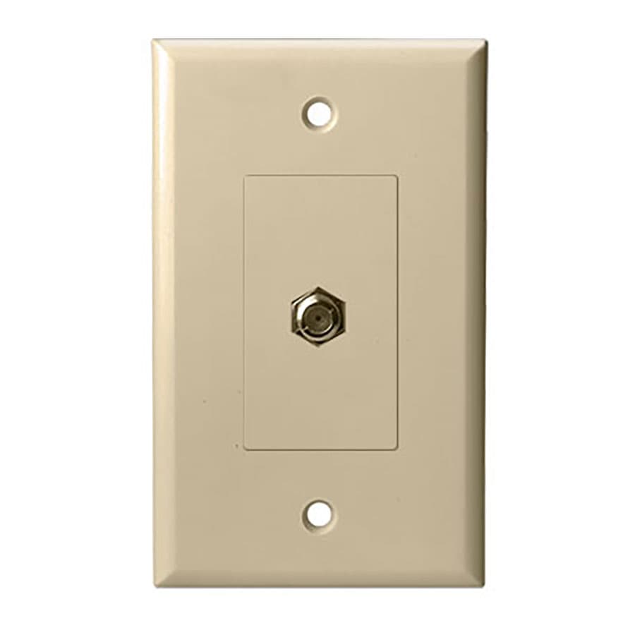 81-units min. Structured Cable Products, Inc.  Catv F-type Jack - Decorator Style Wall Plate & Insert, Ul - Ivory - 10 Each/per Pack - 241D-IV