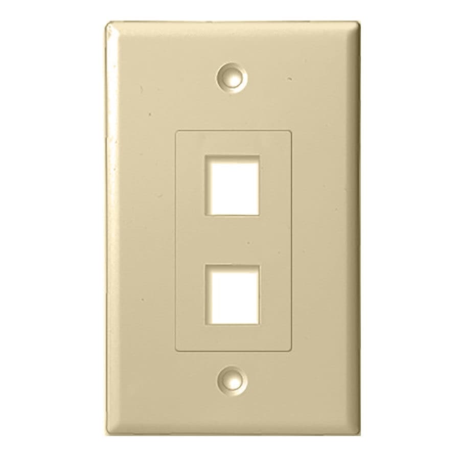 143-units min. Structured Cable Products, Inc.  2 Port Insert + Decorator Style Wall Plate, Ul - Ivory- 10 Each/per Pack - 202D-IV