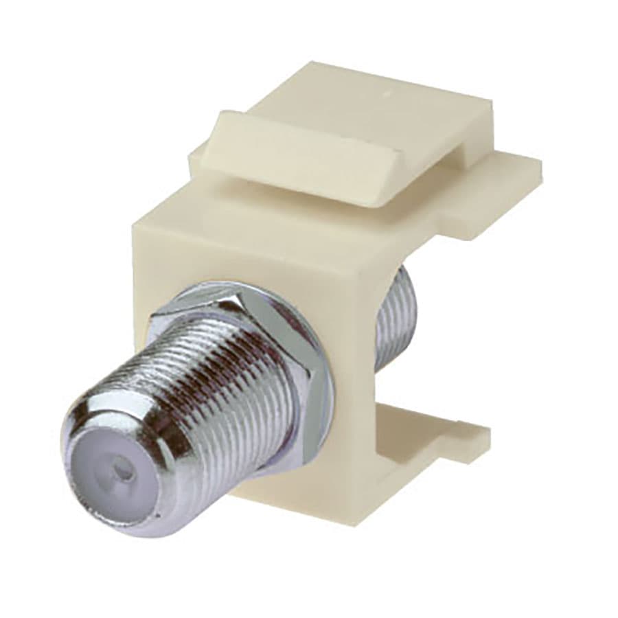 152-units min. Structured Cable Products, Inc.  1 Ghz F-type 75 Ohm - Keystone Snap-in Insert, Female To Female, Nickle Plated, Ul - Light Almond- 50 Ea/per Bag - 209-LA