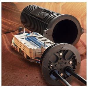Preformed Line Products 8006945 - 6.5in X 17in Coyote Dome Fiber Optic Closure W Ribbon Organizer