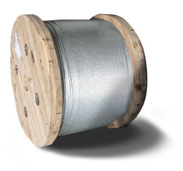 8-units min. Commodity Vendor  {nihast000038} 1/4 Inch Ehs Galvanized Strand 250ft Spool Netceed Cut - NIHAST000038