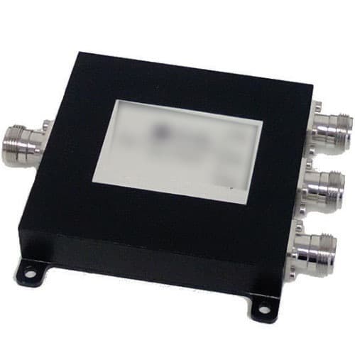 12-units min. Gelvo Technology  Power Divider, 3-way, Microstrip, 700-2700mhz, Type N (f), 50 Watts, Weatherproof (ip65) - MOB-PS-727-3MNI
