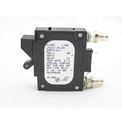 2-units min. Airpax  30 Amp Circuit Breaker Bullet Black Handle 1 Pin W/strap (lmlk-1rls4-29877-8-v) - 407998202