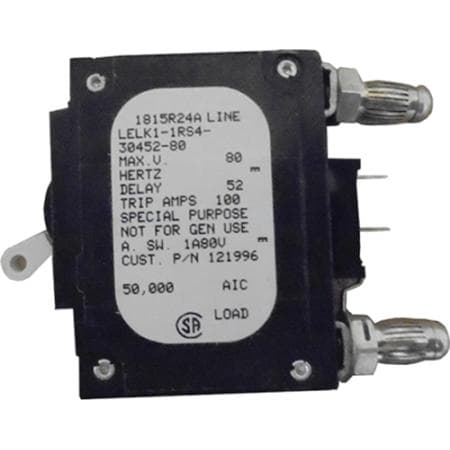 2-units min. Airpax  80 Amp Bullet Style White Handle 3 Pin W/strap - 121996