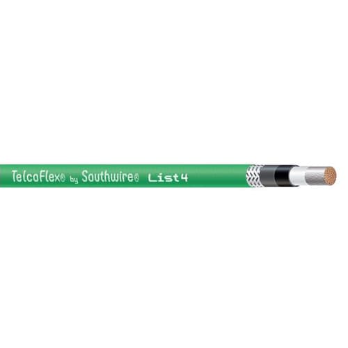 12-units min. Southwire  #2 Telco Flex Green L4 Class I, Cloth Braid - 40016