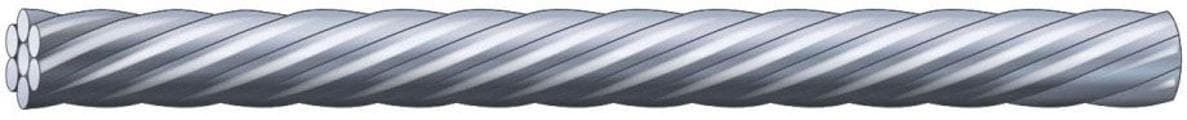 Priority Wire & Cable 1/4-7STR-EHS-BULK - 1/4in Ehs Class A Galvanized Strand 7str