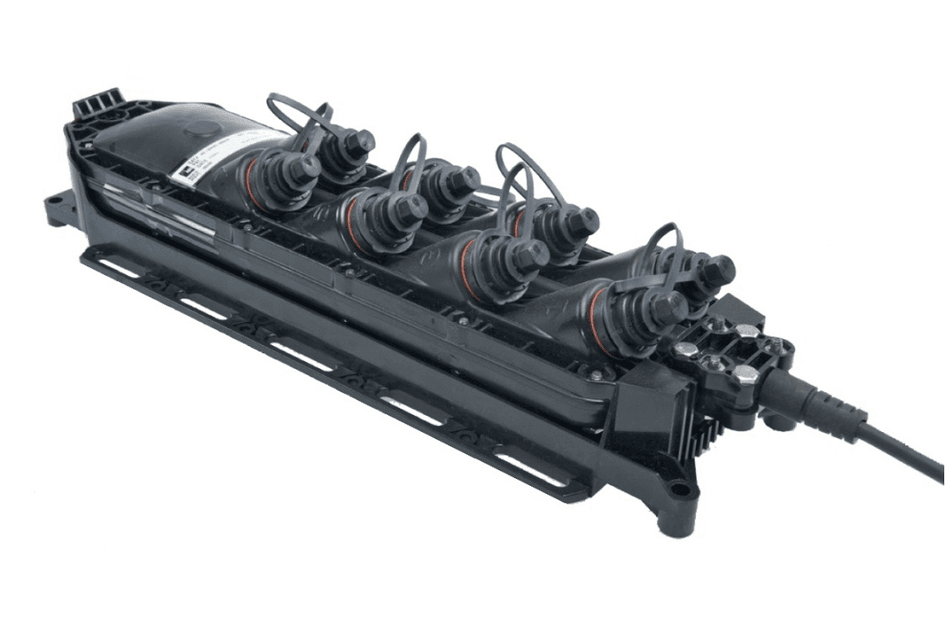 CommScope MST-08MH00-A1000A - 8 Port Hardened Aerial Multiport Terminal Flat Drop Dielectric 1000ft Reverse Spool