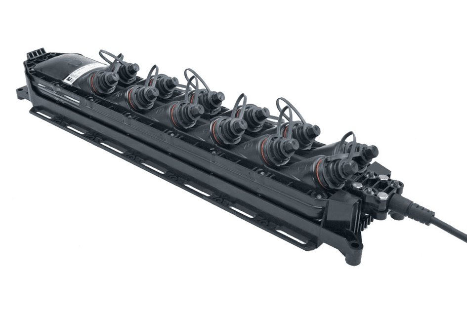 CommScope MST-12MH00-A0750A - 12 Port Hardened Aerial Multiport Terminal Flat Drop Dielectric 750ft Reverse Spool