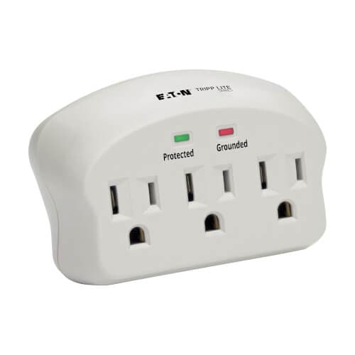 Eaton SK3-0 - 3 Outlet Direct Plug-in 660 Joules Surge Protector 2 Diagnostic Leds