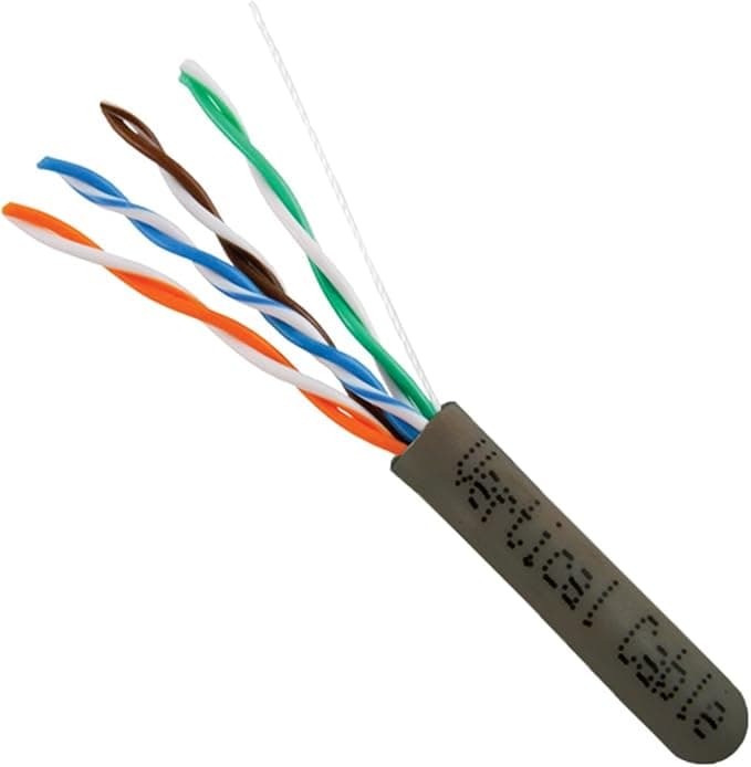 2-units min. Vertical Cable  Cat5e Cmx, Outdoor Rated Cable, Uv Rated, Lldpe Jacket, 8 Conductor, 24awg Solid-bare Copper, Gray, - 059-484/CMX/GY