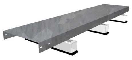 Valmont SP1543 - 8-run Rooftop Coax Kit 21-1/2 X 8' Includes 3 Sleepers And Hardware