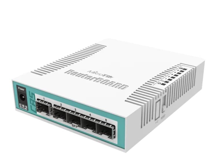 MikroTik CRS106-1C-5S – Smart Switch – 5x SFP Cages – Combo Port