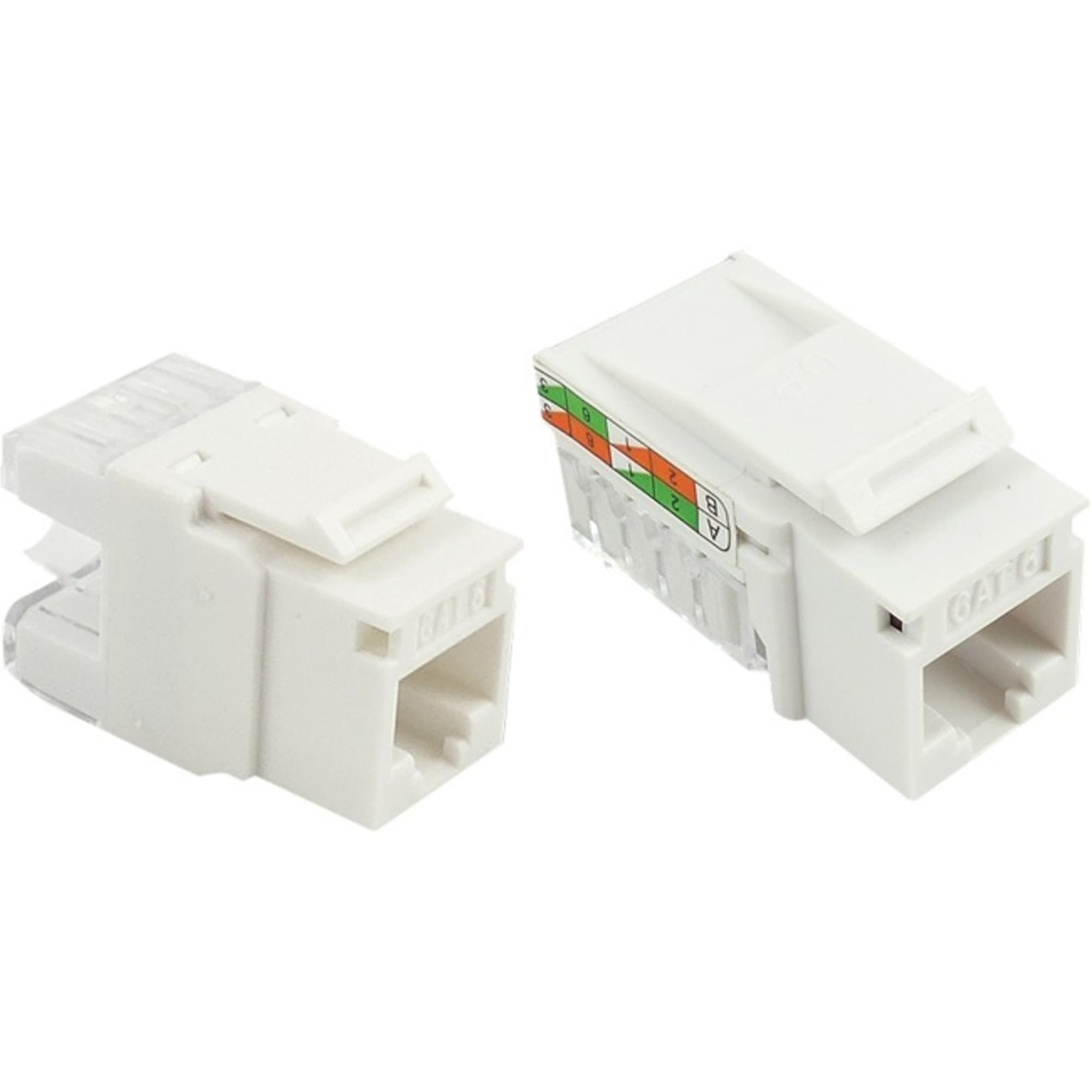 110-units min. Oldcastle BuildingEnvelope  Cat6-90, Cat6 Jack, 90 Degree, White - 125-0947-WT