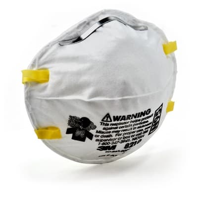3M 70070614394 - RESPIRATOR, PARTICULATE, DUST MASK, N95, 8210 (160 PER CASE)