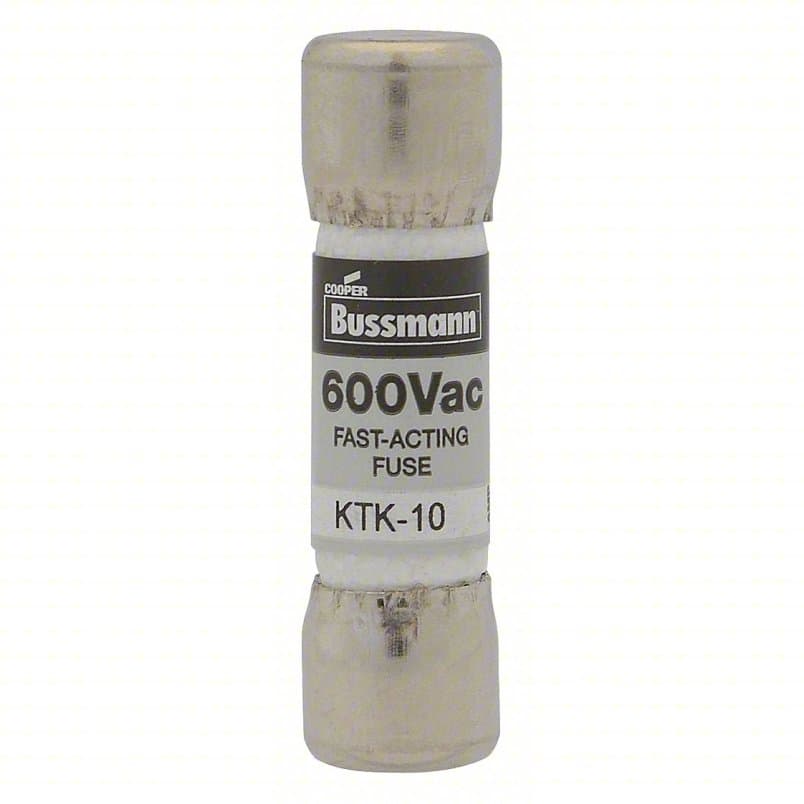 Cooper Bussmann Inc KTK-25 - Ktk Fuse, Control Circuits, Lighting Circuit Protection, Meter Circuits, 25 A, Non-indicating, Ferrule End X Ferrule End, 100 Kaic At 600 V, Nickel-plated Bronze Endcap, Melamine Tube, 600 V