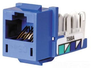 12-units min. Hubbell Premise Wiring Systems - Jack hxj CAT5E 8 position universal a/b blue - HXJ5EB25 - HXJ5EB25