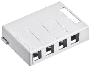 26-units min. Leviton  4-port Quickport Surface Mount Housing White - 41089-4WP