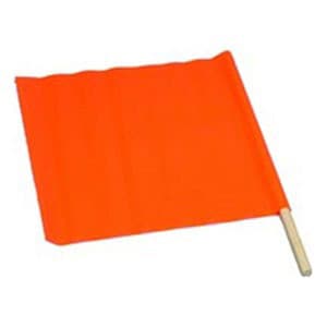 6-units min. Unknown  Safety Flag With 24" Wooden Staff (used) - SP 3006648