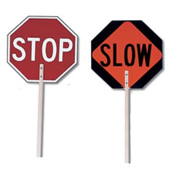 2-units min. Unknown  Stop/slow Paddle W/ Wooden Staff (used) - SP 3007354