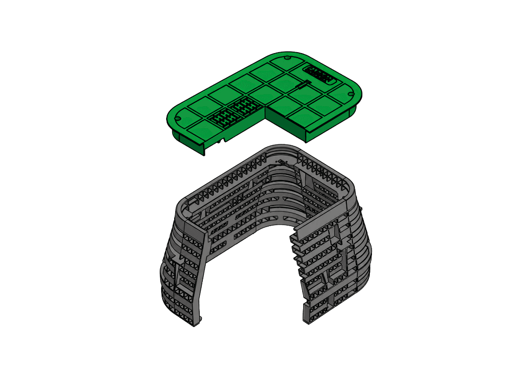 Oldcastle BuildingEnvelope 24361073SB - 24x36x24 Green Pedestrian Vault Standard Broadband Engraving
