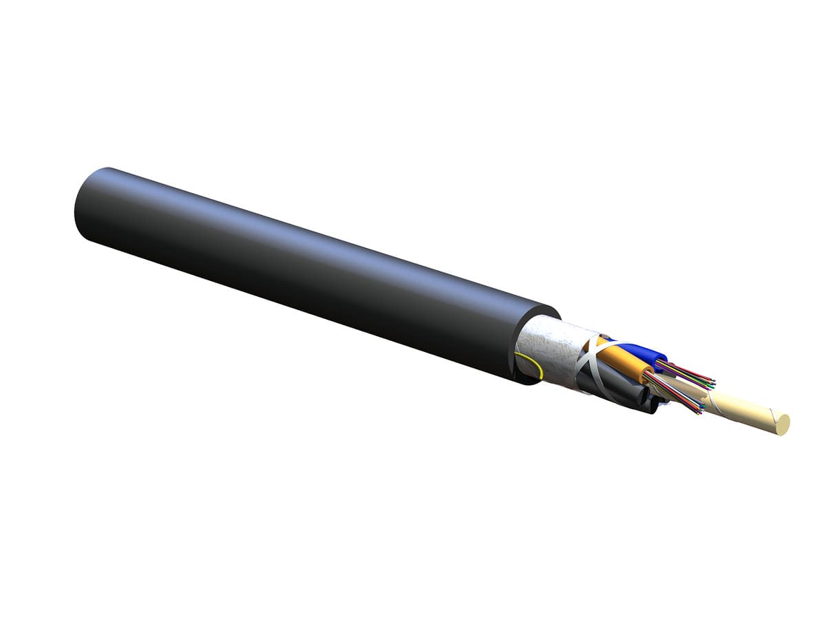 80-units min. Corning  24-fiber Altos Gel-free Cable All Dielectric Single Jacket Smf-28 Ultra Max: 0.34/0.34/0.22, Typical: 0.32/0.32/0.18 Db/km G652.d/g657.a1 12f/tube Print In Ft - 024ZU4-T4122D20