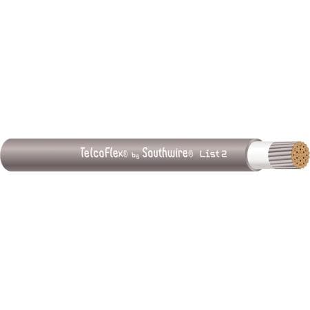 Southwire 56974501 - #2 Telcoflex Gray L2 Class I, Unbraided
