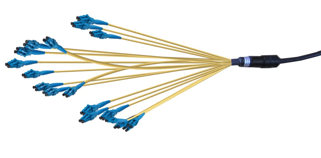 Rosenberger FB-L98B-235-30000 - 24 Channel (48 Fiber) Trunk, Single Mode.connector Top 24 X Lcc, Connector Bottom 24 X Lcc;cable: 48 Fibers 9/125 M Single Mode Optical Fiber;length 30 Meters