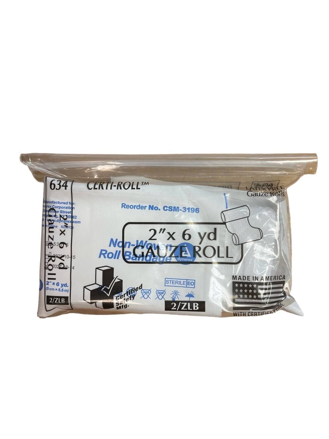 Certified Safety Mfg. - Certi-gauze roll bandage 2 inch x 6 yards 634 - 211-024