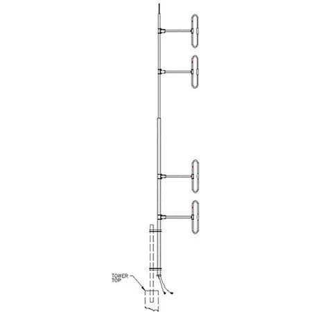 Sinclair Technologies SD212D-HF2P4LDF(D00B) - 138-174MHz 2 dip, 4.5 dB Antenna