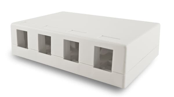 Wirewerks WW-000072 - Keywerks Surface Mount Box, 4p, White