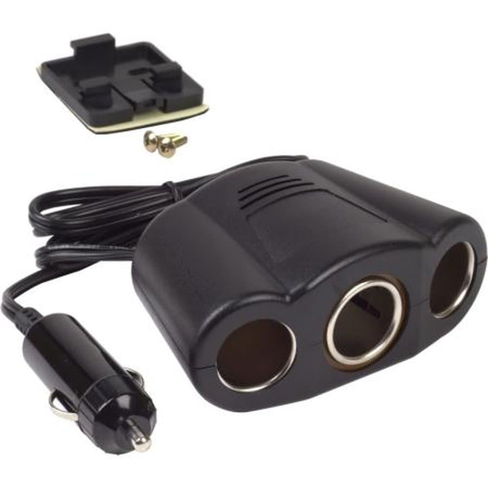 9-units min. Haines Products  Vehicle Power Adpt, 3 sockets, 4' cord - CL-AP116