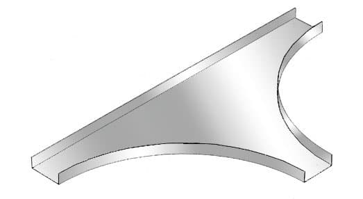 Valmont LT-VTJ-12-A - 12 Aluminum Cable Tray Horizontal T-cover
