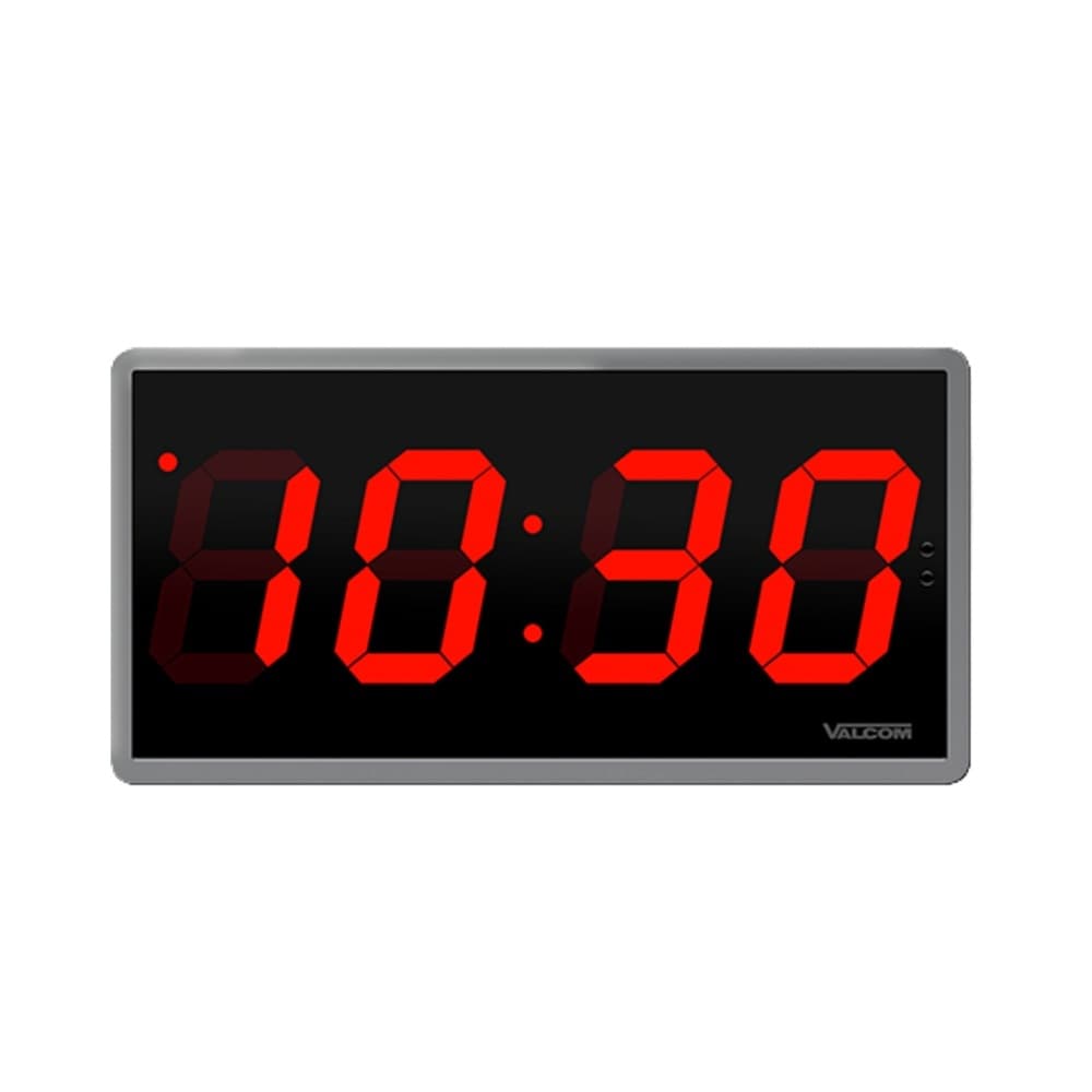 Valcom Inc V-D2440B - Digital Clock 4 Inch With Surface Mount Housing